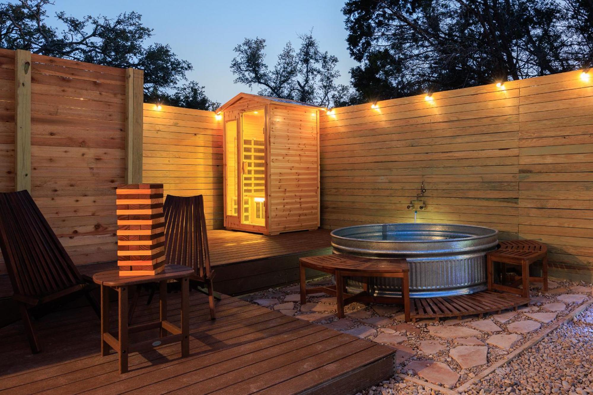 Romantic Luxury Retreat Hot Cold Pool & Sauna Wimberley Exterior foto